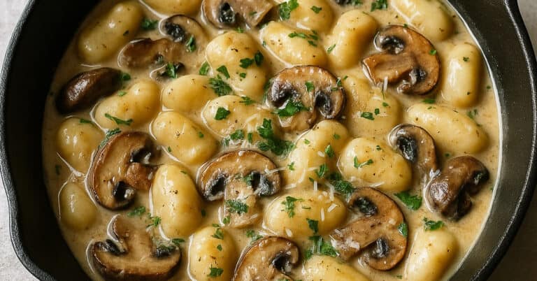 Krémové gnocchi so šampiňónmi: rýchly obed z jednej panvice