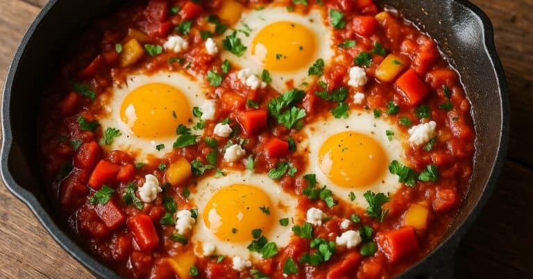 Shakshuka za 20 minút: vajíčka v pikantnej omáčke z jednej panvice